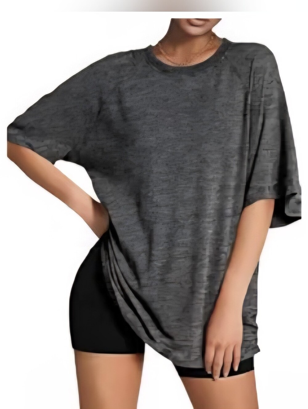Women's Oversized Gray T-Shirt Top